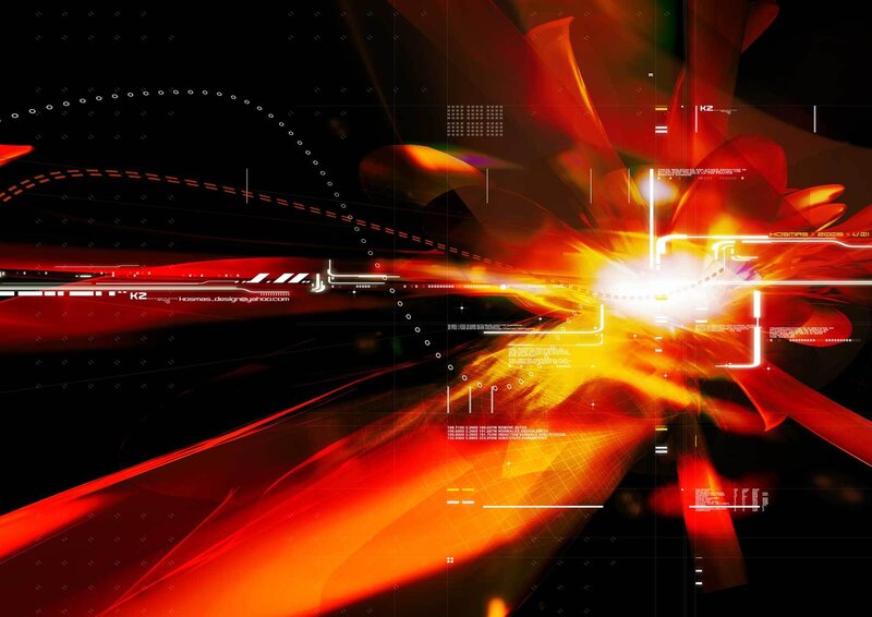 digital explosion abstract