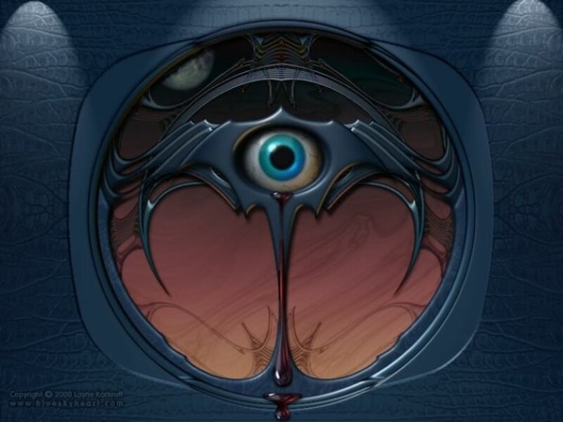 digital eye art with heart