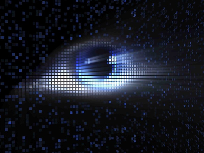 digital eye with blue light