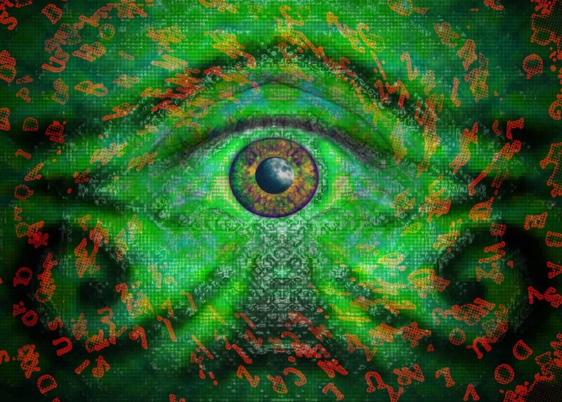 digital eye with moon iris