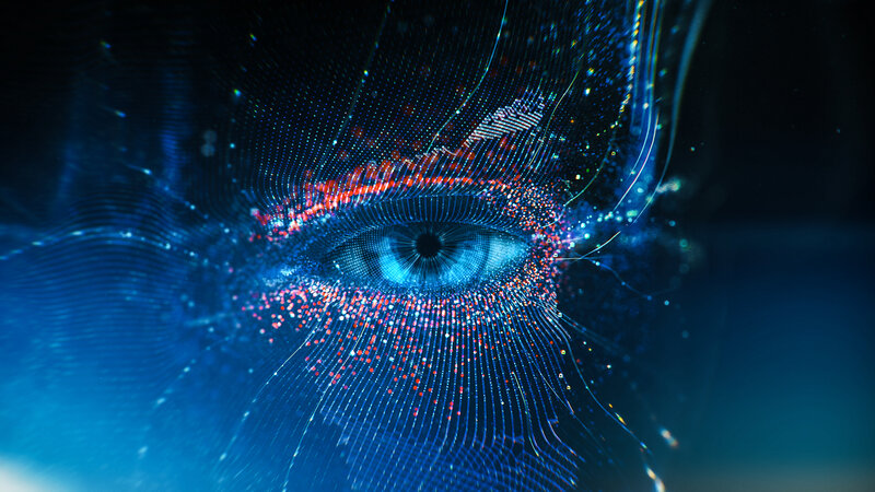 Digital Eye with Particles