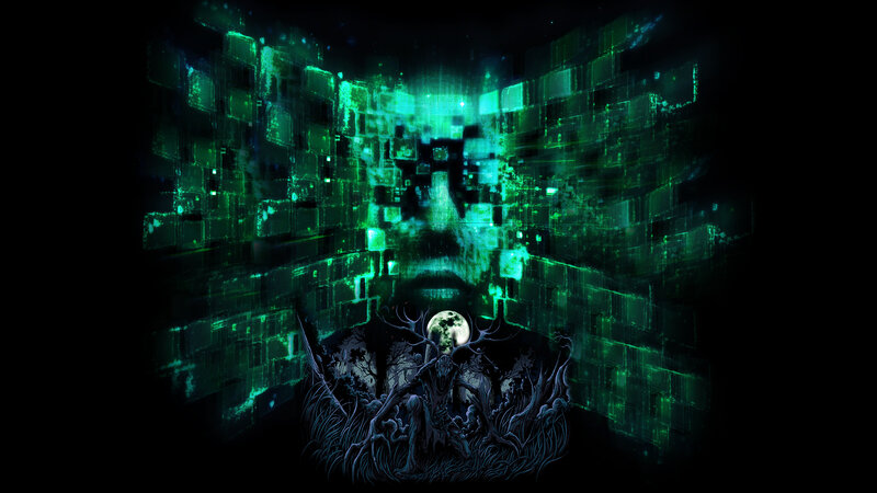 Digital Face in Forest