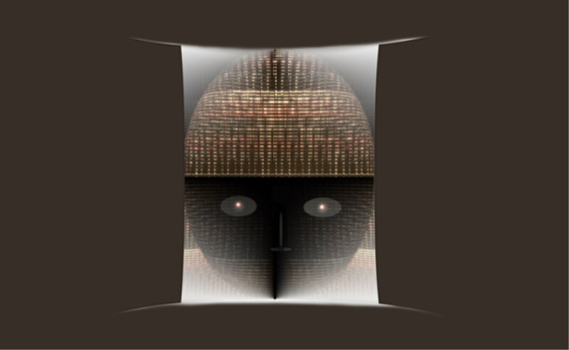 Digital Face in Tunnel