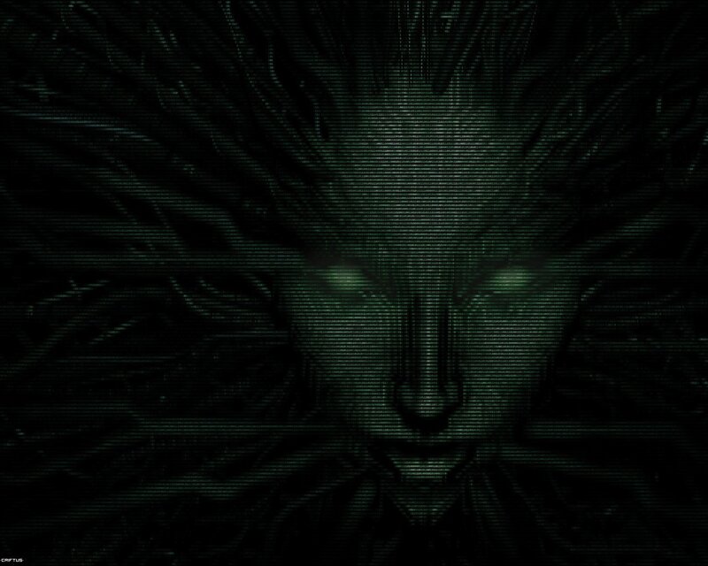 digital face with binary code