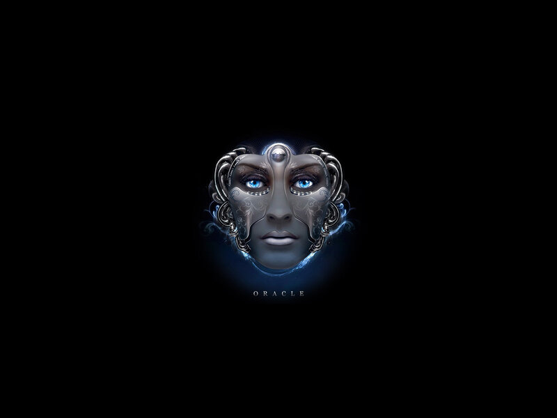 Digital Face with Blue Eyes