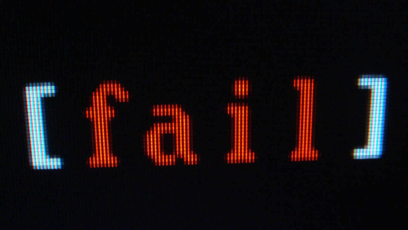 digital fail message