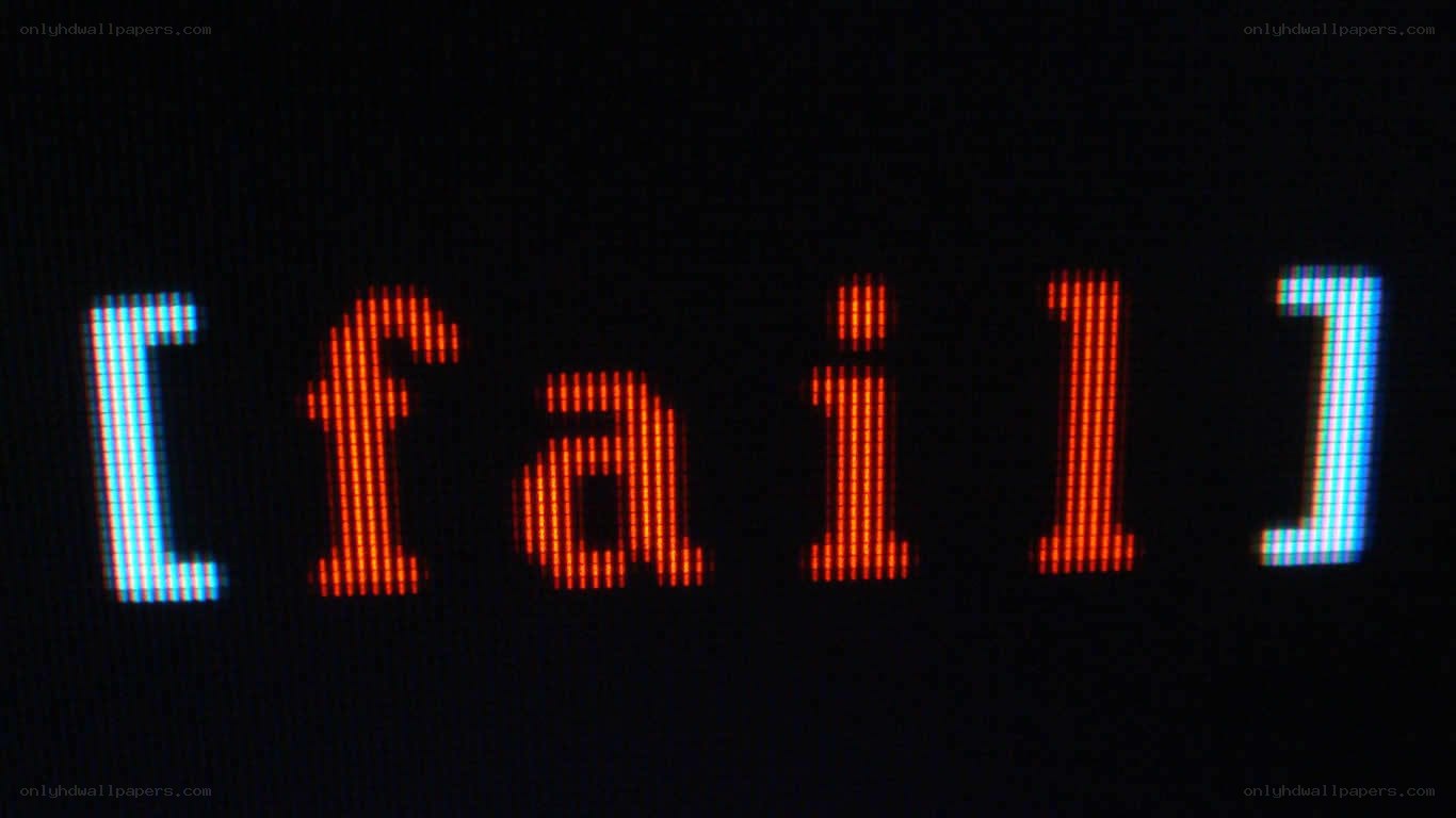 digital fail message