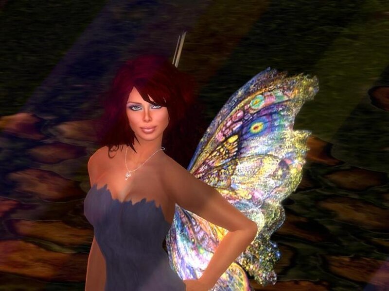digital fairy with butterfly wings