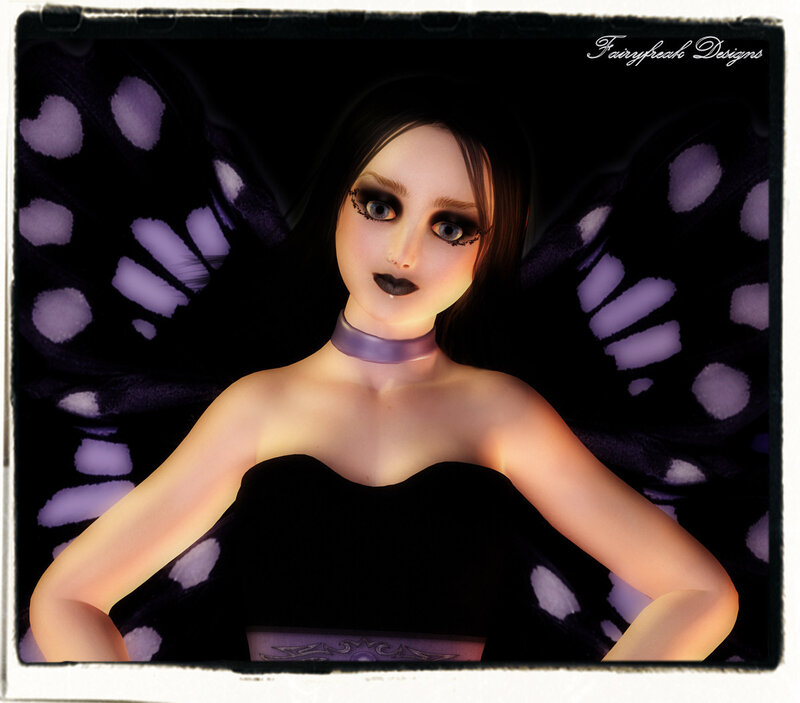 digital fairy with butterfly wings