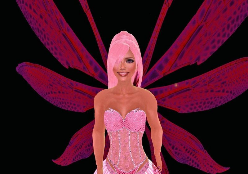 digital fairy with pink wings