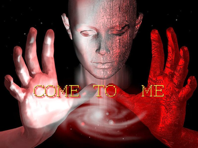 digital figure with outstretched hands