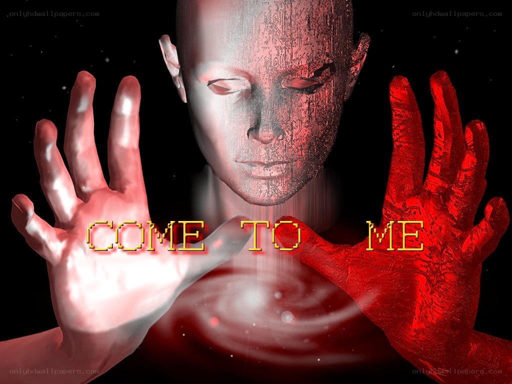 digital figure with outstretched hands