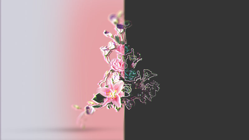Digital Floral Arrangement — Pink