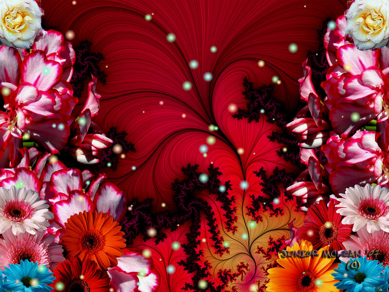 Digital Floral Fractal Art