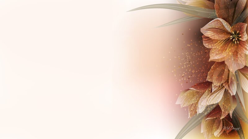 Digital Floral Illustration — Brown