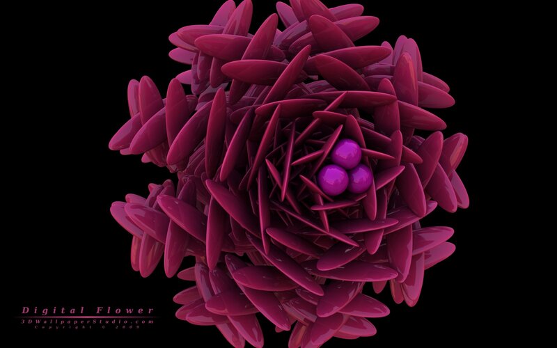 Digital Flower Sculpture