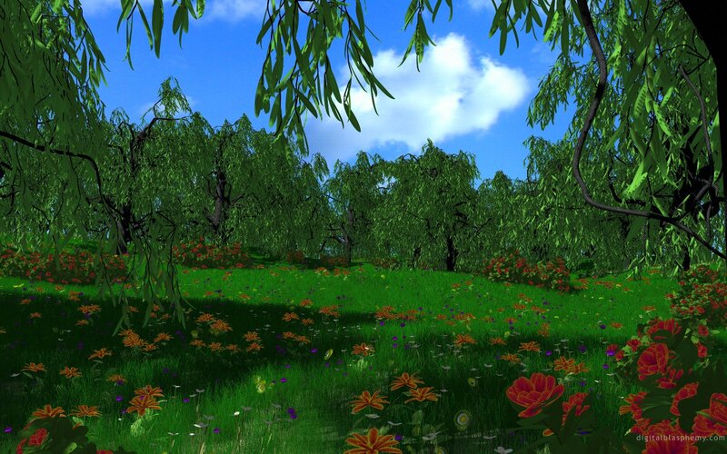 Digital forest landscape