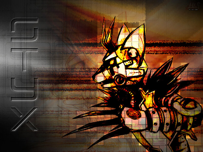 digital fox warrior art