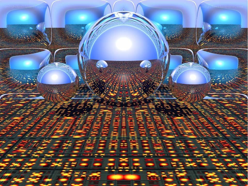 digital fractal sphere landscape