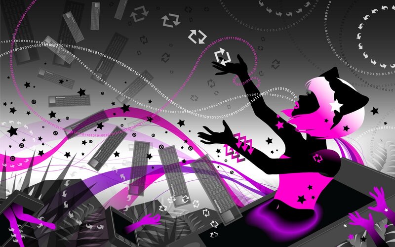 digital girl in cyber space