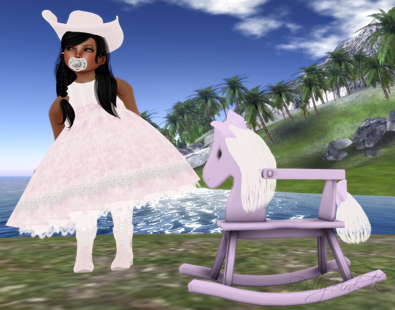Digital Girl with Rocking Horse