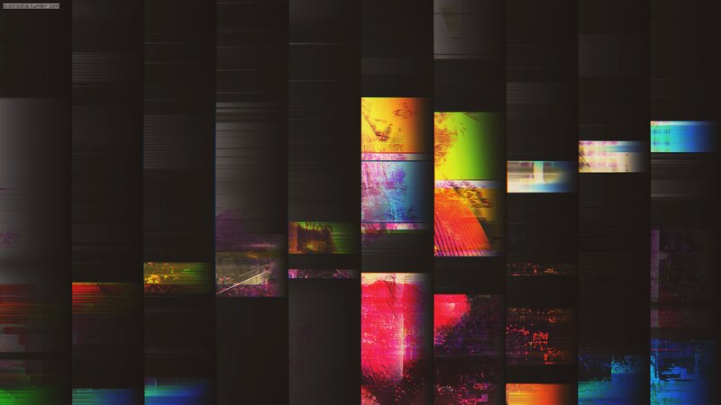 Digital Glitch Art — Black, Chaotic, Abstract, Glitch Effects