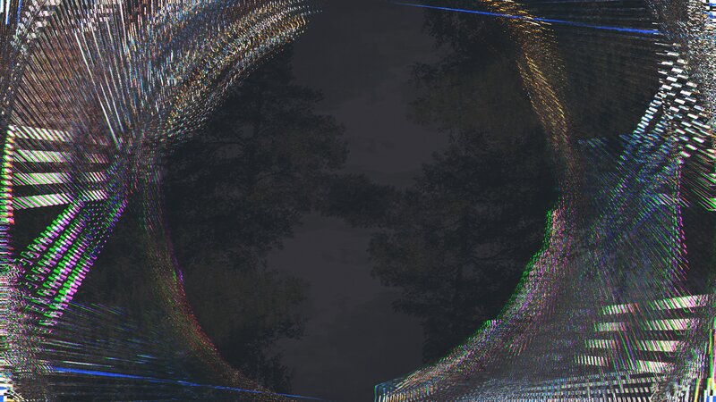 Digital Glitch Art — Black, Distorted