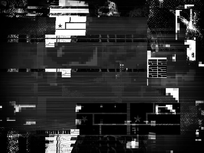 Digital Glitch Art — Black