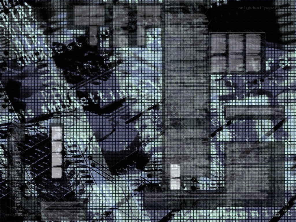 digital glitch art collage