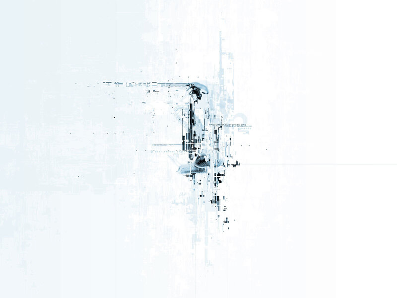 digital glitch art with abstract figure