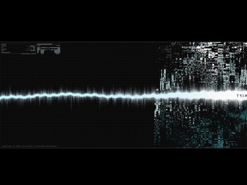digital glitch art with audio waveform