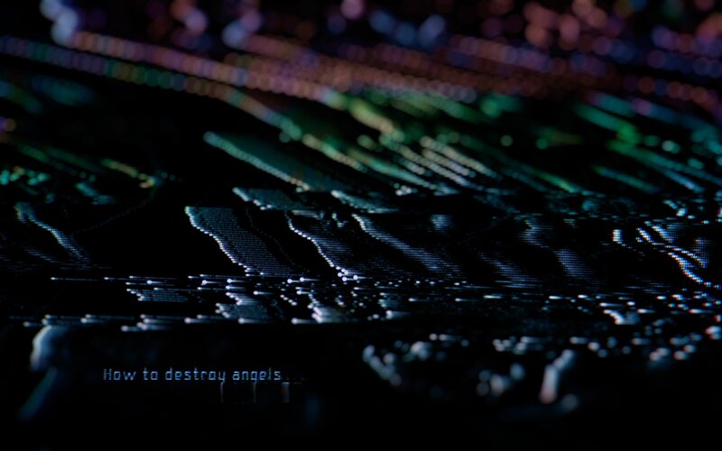 Digital Glitch Pattern — Black, Dark