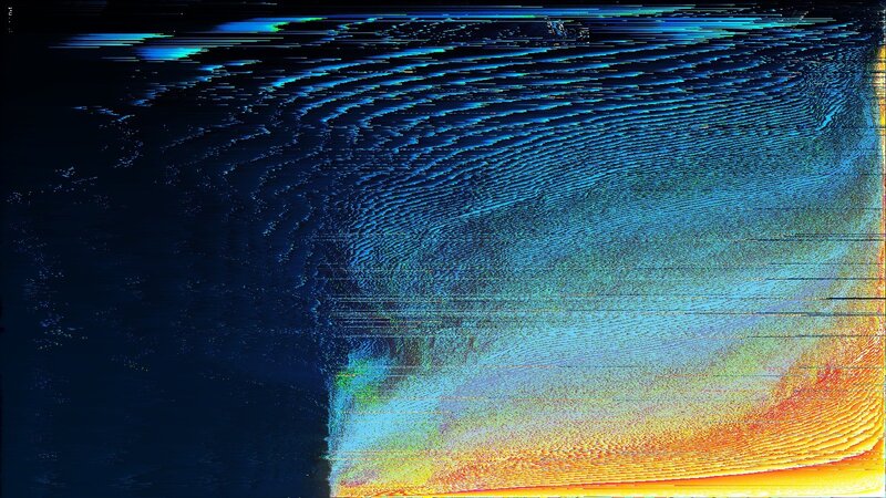 Digital Glitch Pattern — Blue