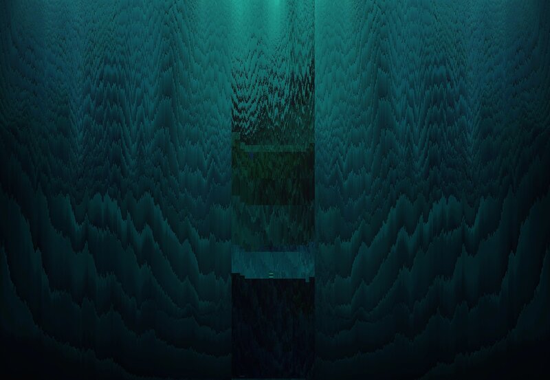 Digital Glitch Pattern — Teal