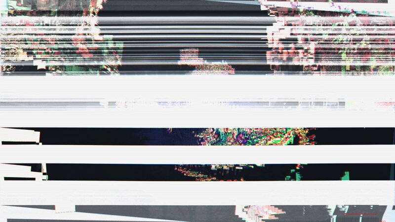 Digital Glitch Pattern — White