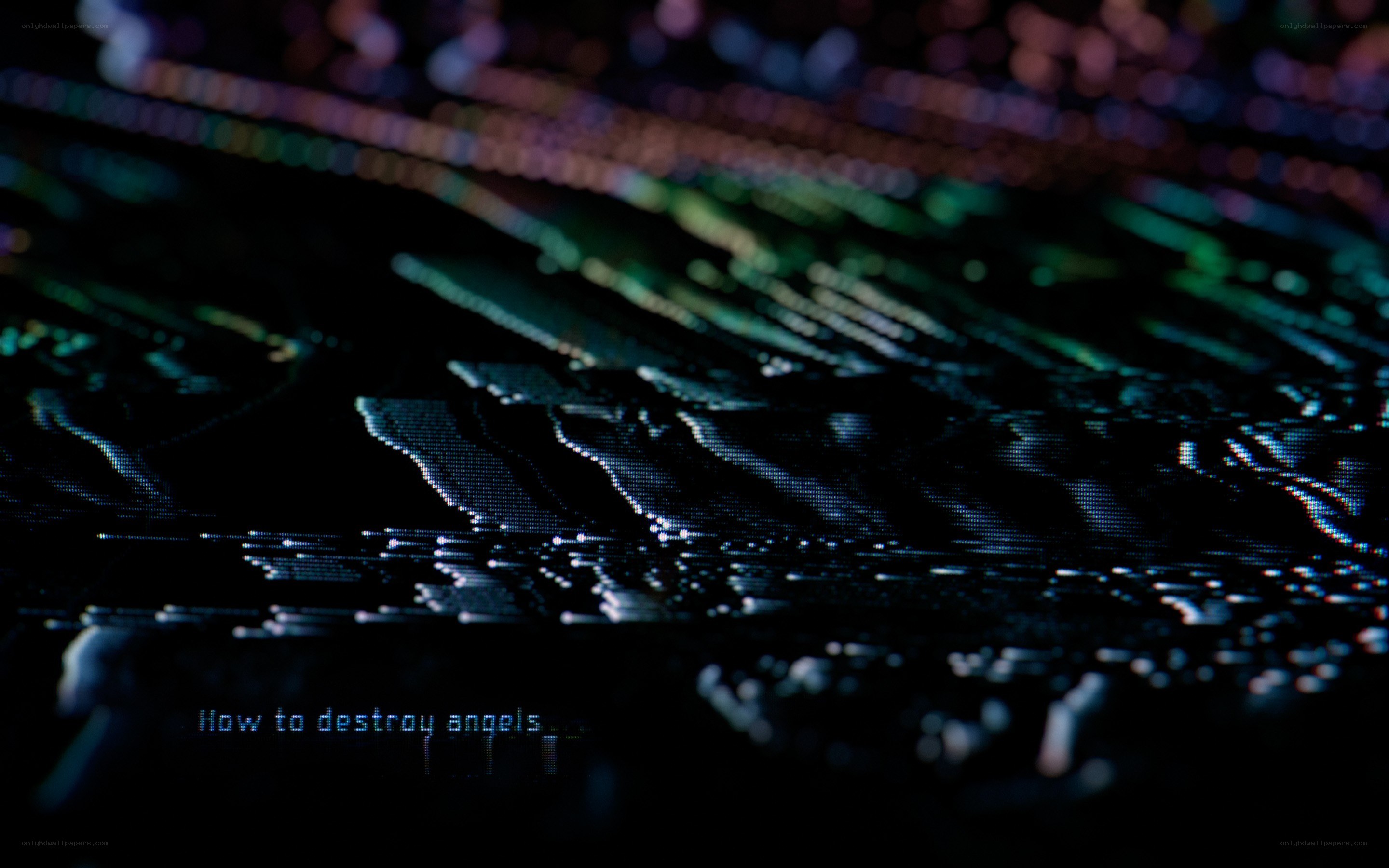 digital glitch with text