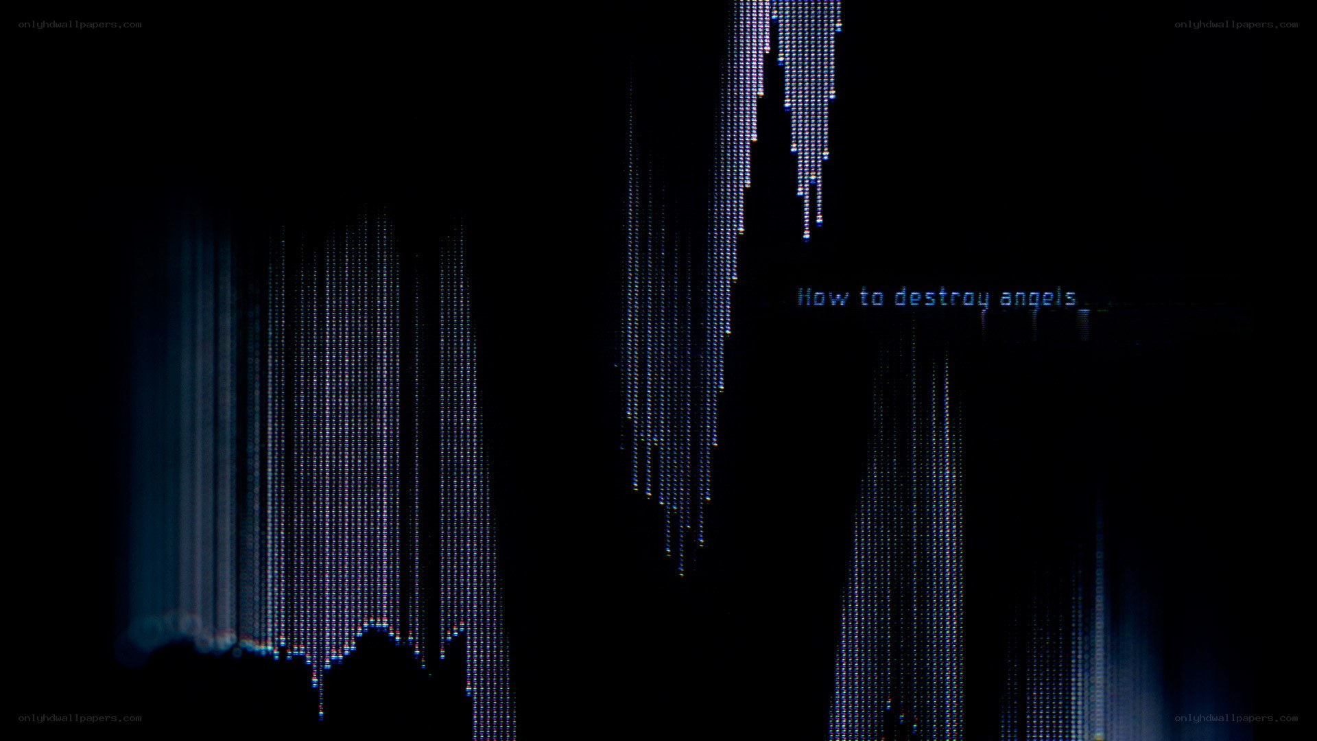 digital glitch with text