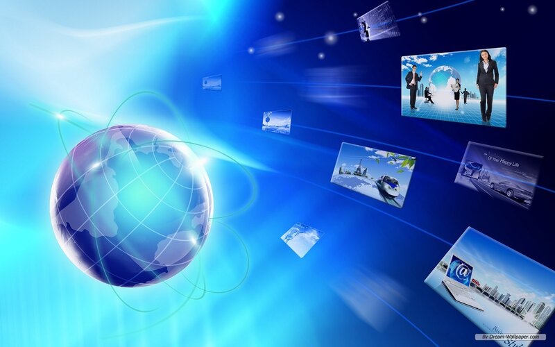 Digital Globe with Business Scenes