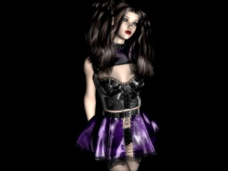 digital goth girl character