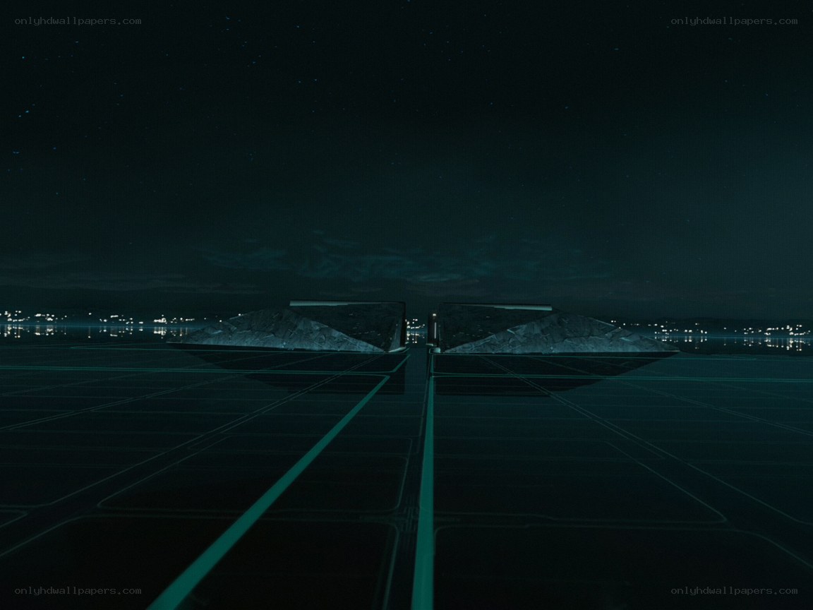 digital grid at night