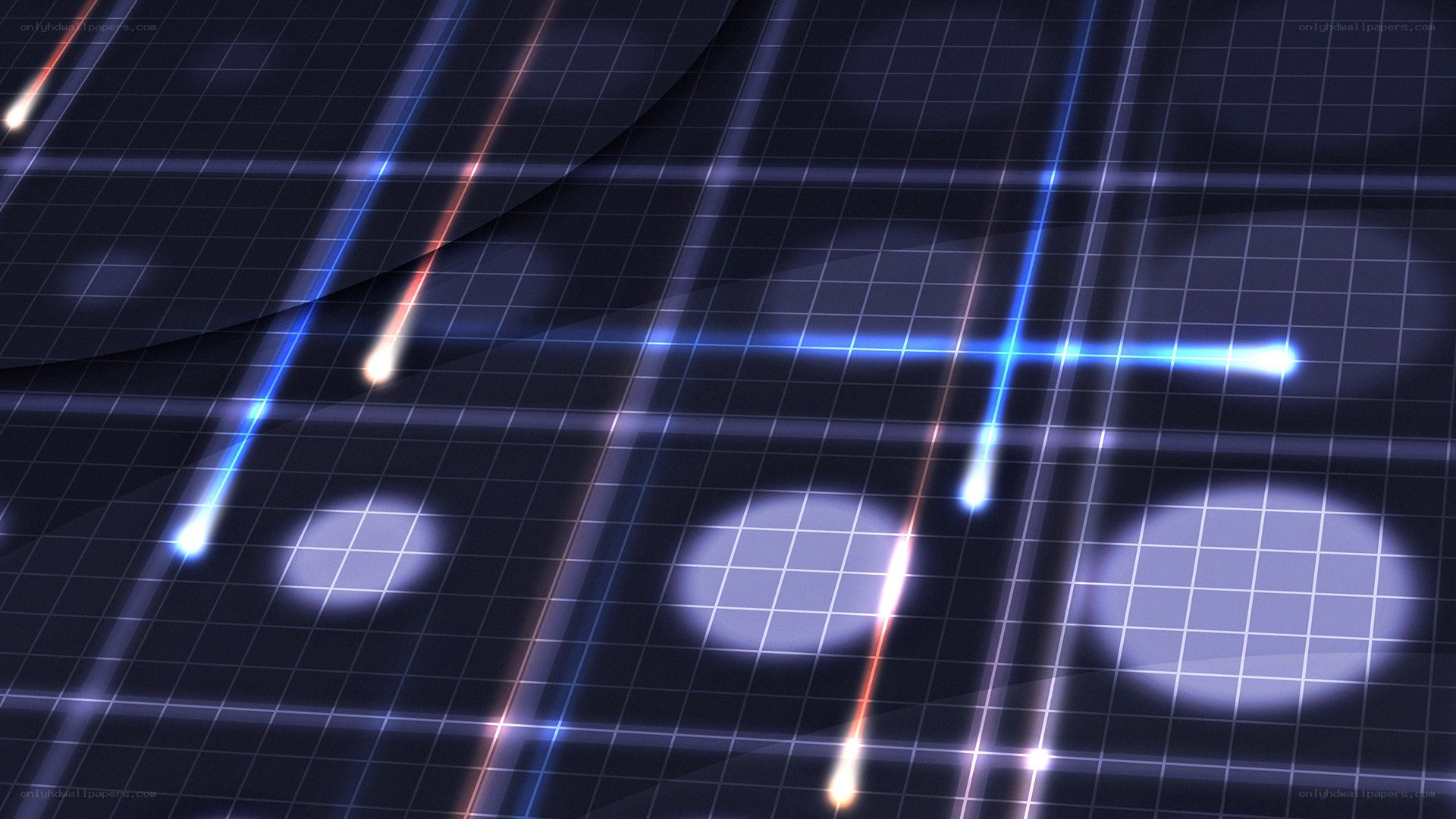 digital grid with glowing lines