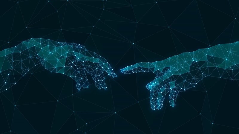 Digital Hands Reaching