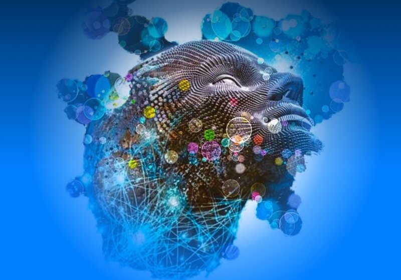 Digital Head with Particles