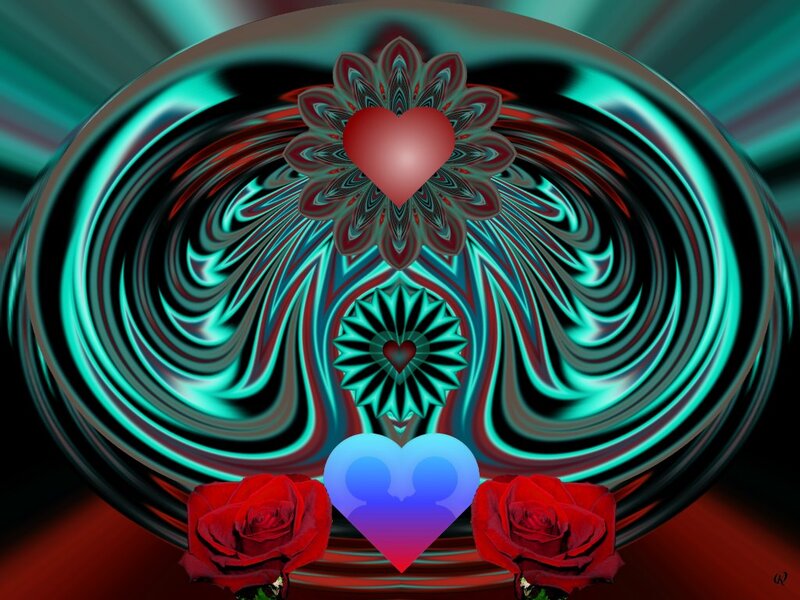 Digital Heart Mandala