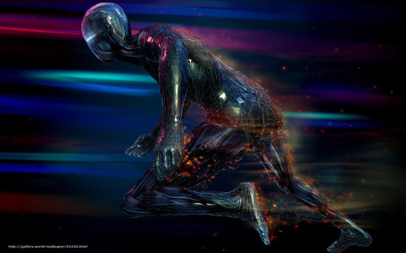 digital human figure in motion