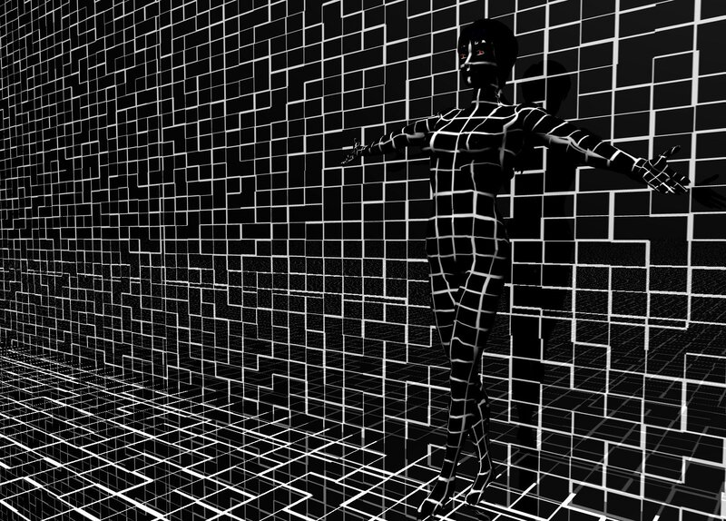 Digital Humanoid Figure — Black