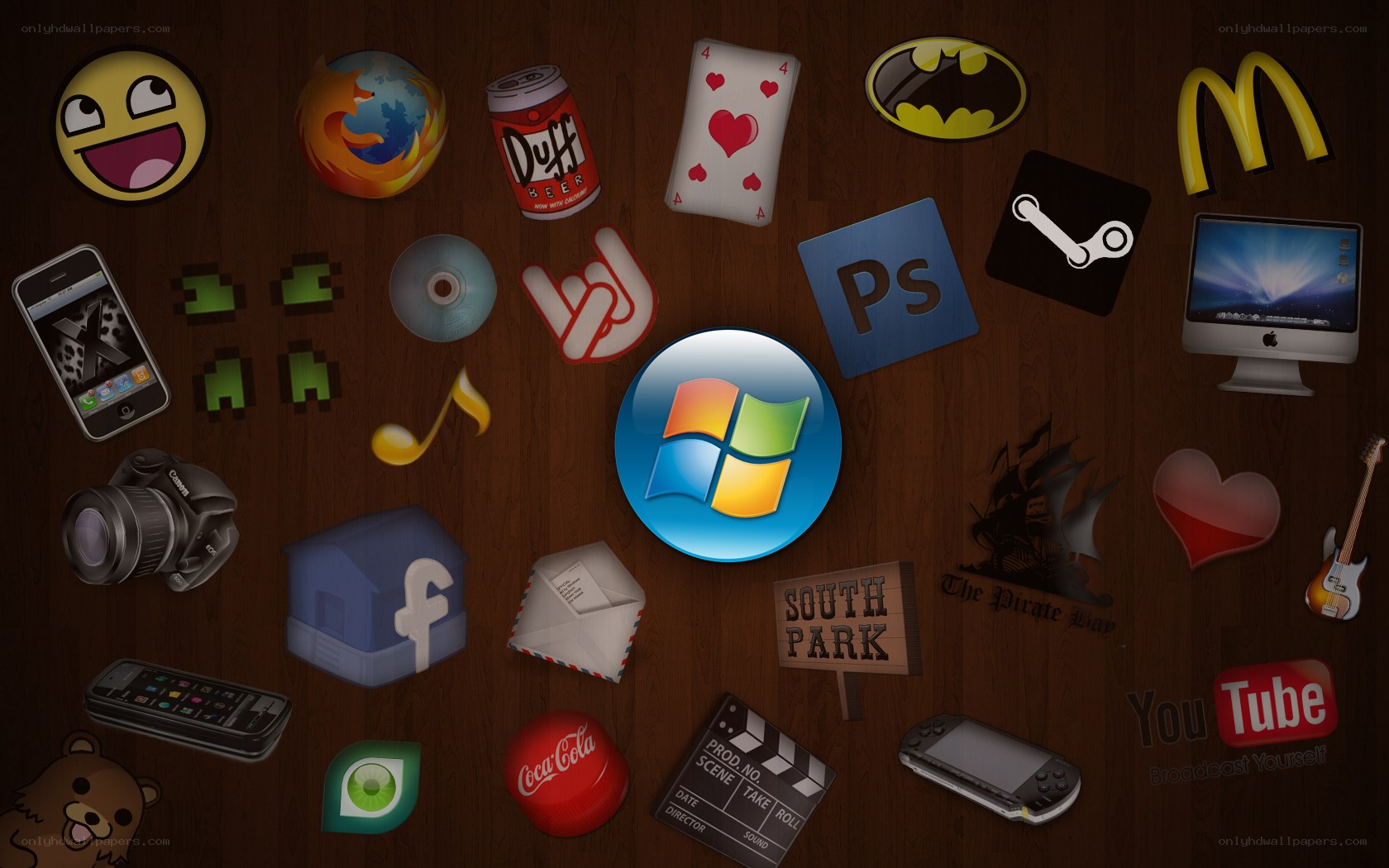 digital icons collage