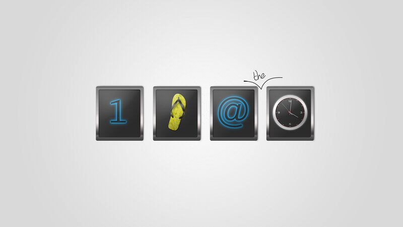 digital icons with flip-flop