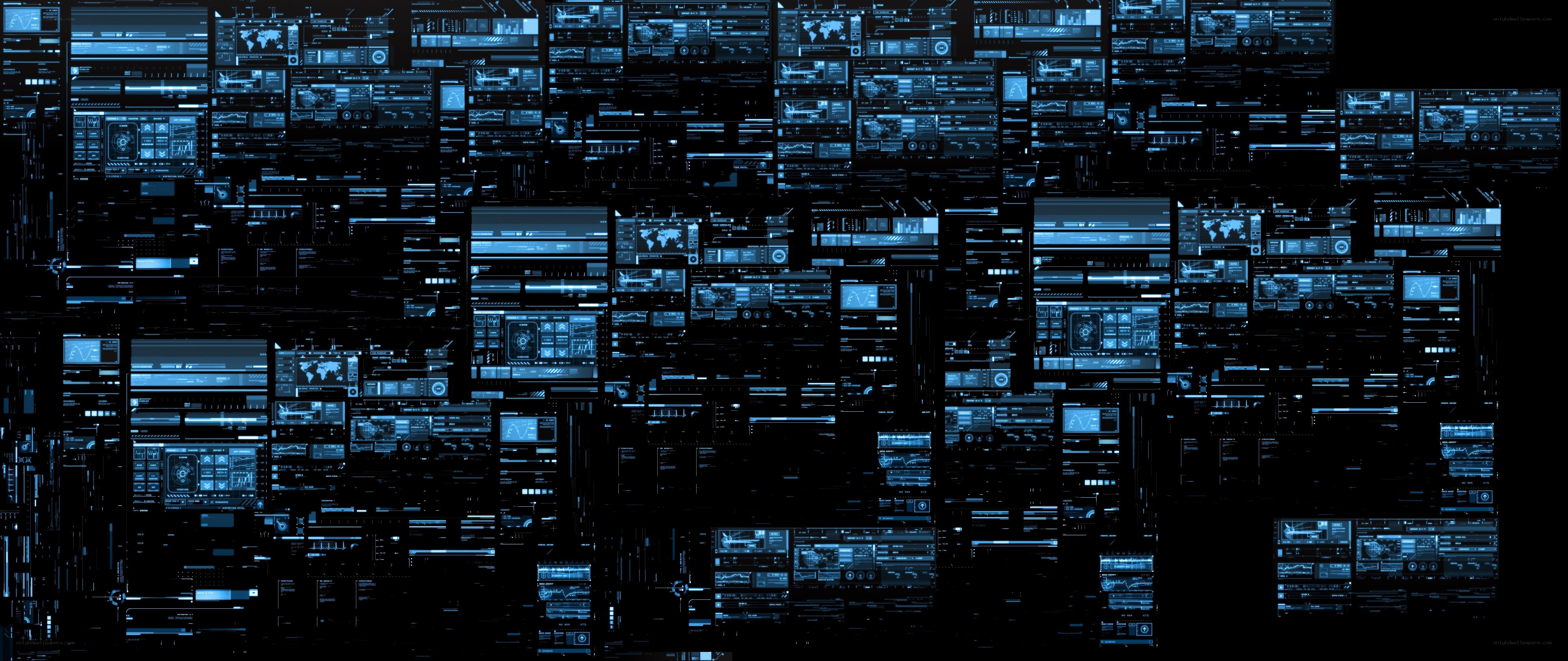 digital interface collage
