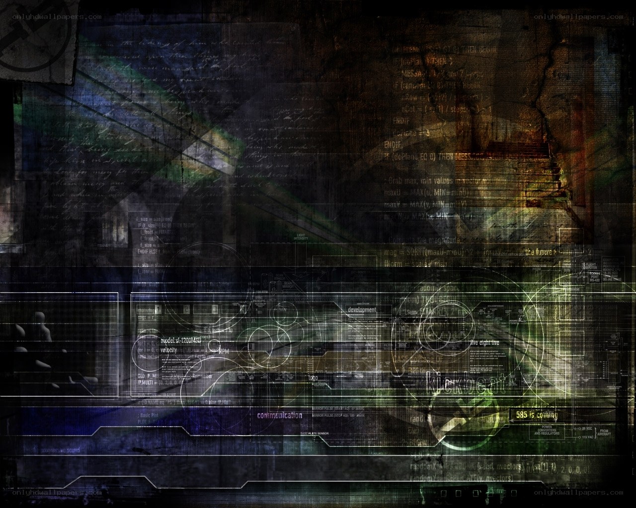 digital interface collage